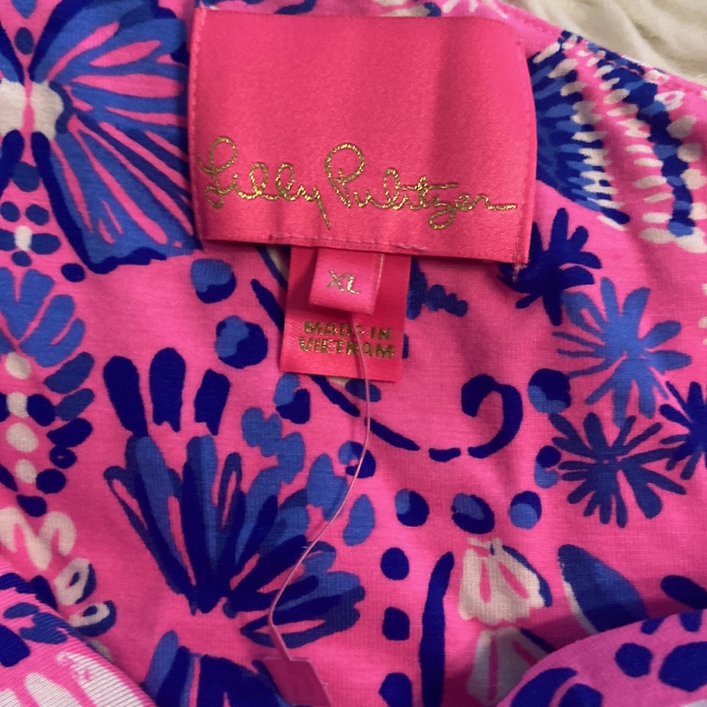 Lilly Pulitzer Maxi  Vibrant Pink and Blue Dress size XL BNWOT see all photos - Picture 9 of 16